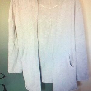 Cozy Gray Open Front Cardigan